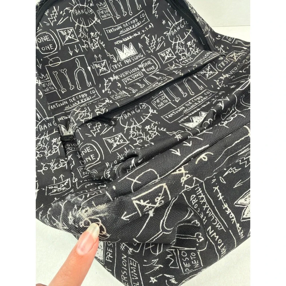 Herschel Supply Co Jean-Michel Basquiat Backpack Black White Art Print Classic